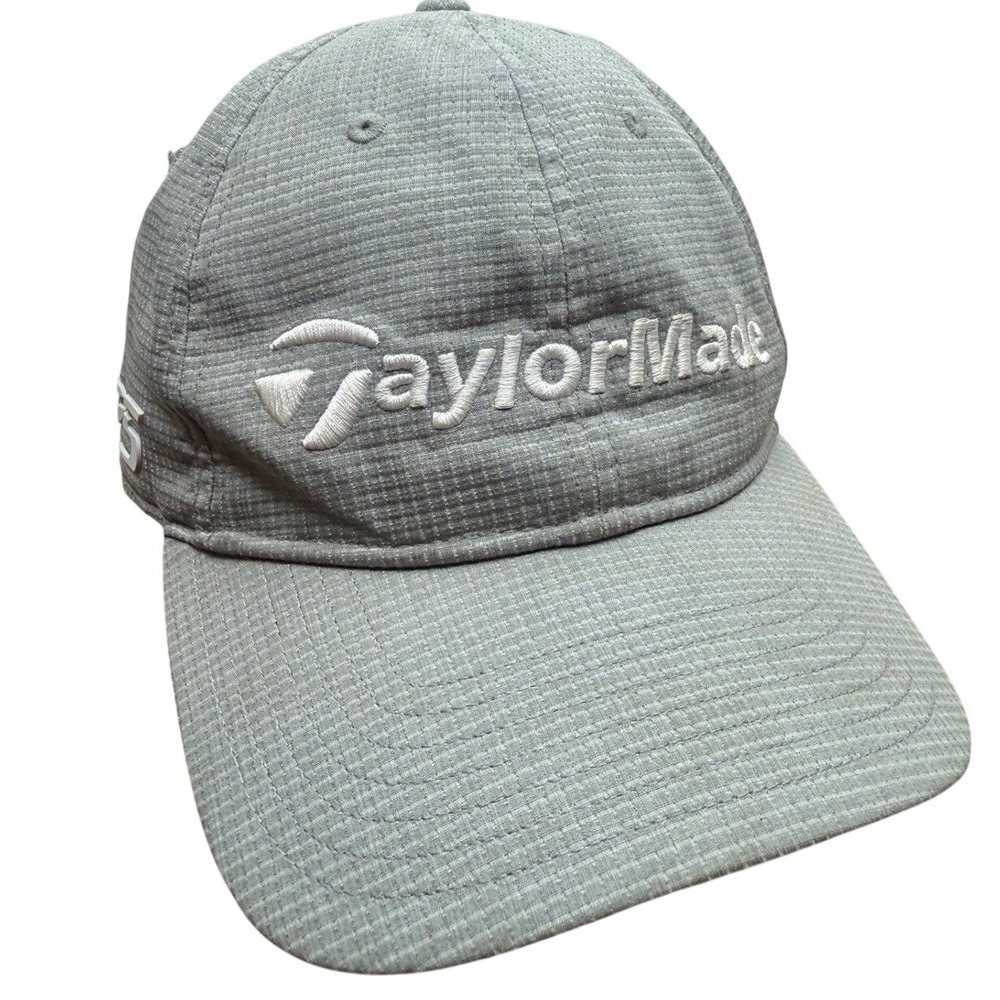 TaylorMade Golf Hat Cap TP5 M5 Logo Adjustable Gray One Size Fits‎ All Wicking